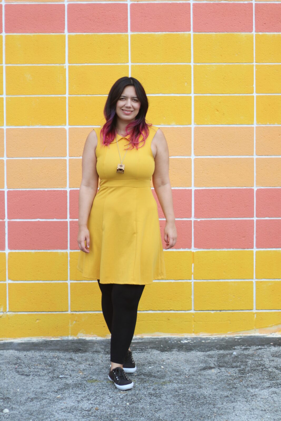 Yellow Peter Pan Collar Dress