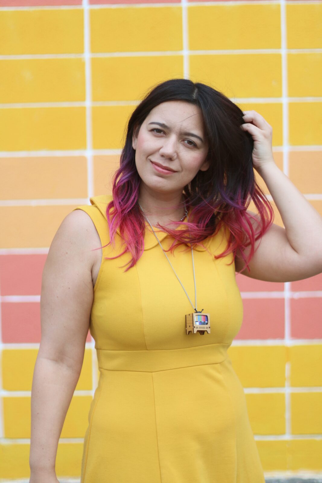 Yellow Peter Pan Collar Dress