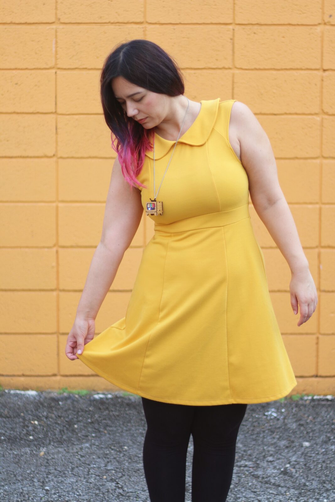 Yellow Peter Pan Collar Dress
