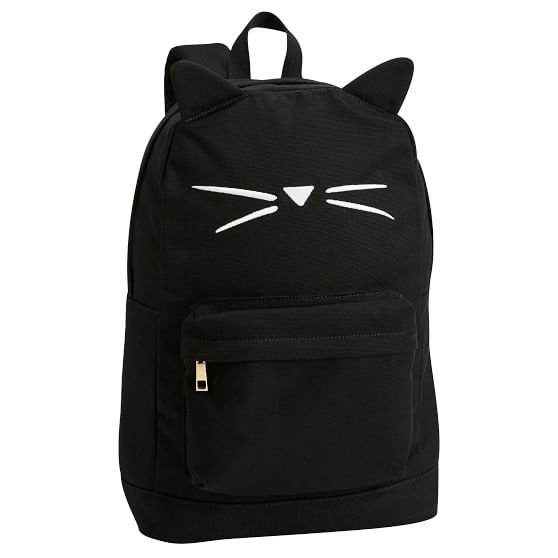 The cutest backpack ever. The Emily & Meritt cat shaped backpack from PB Teen