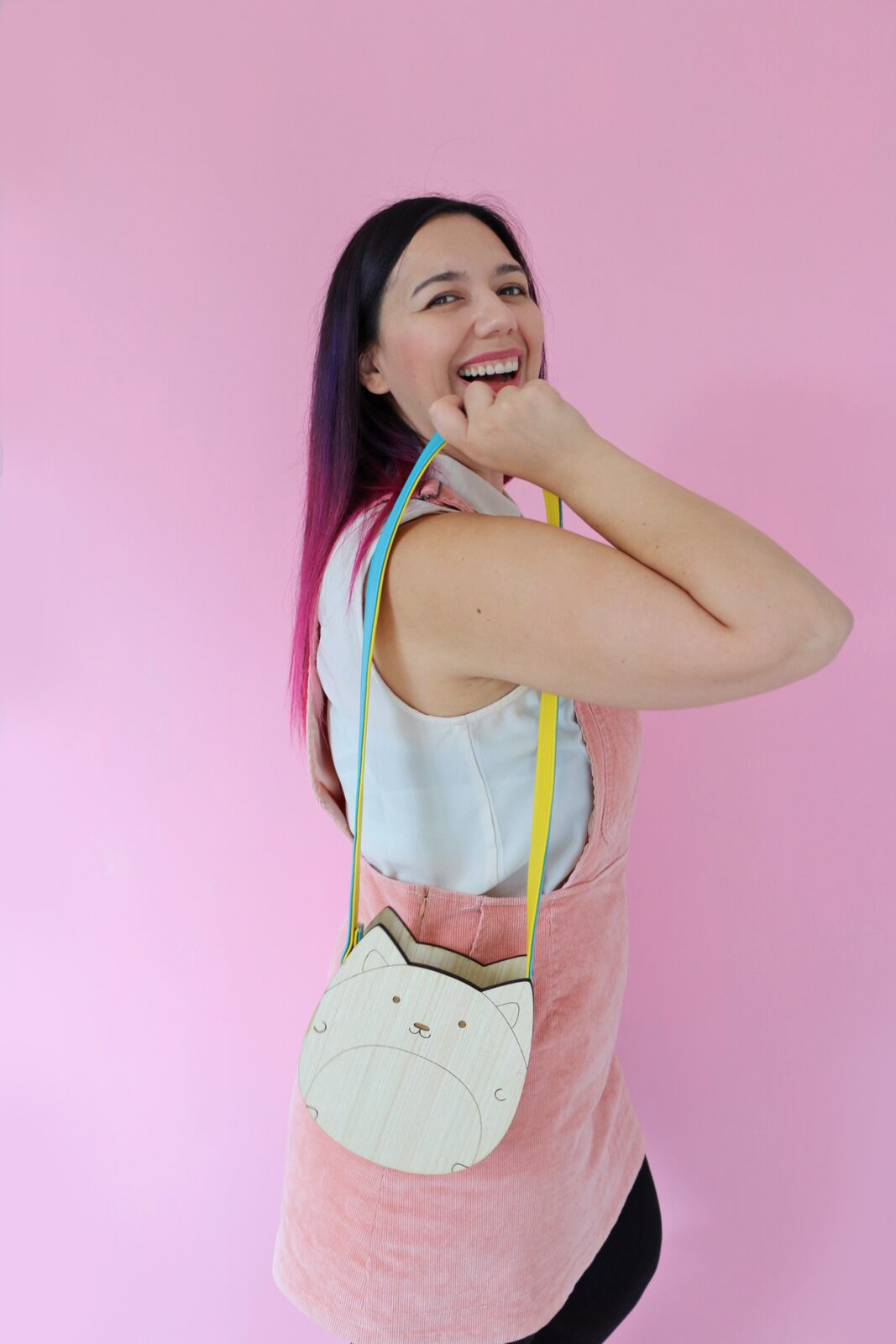 Wooden Cat Purse or Corgi Purse Kawaii Cute