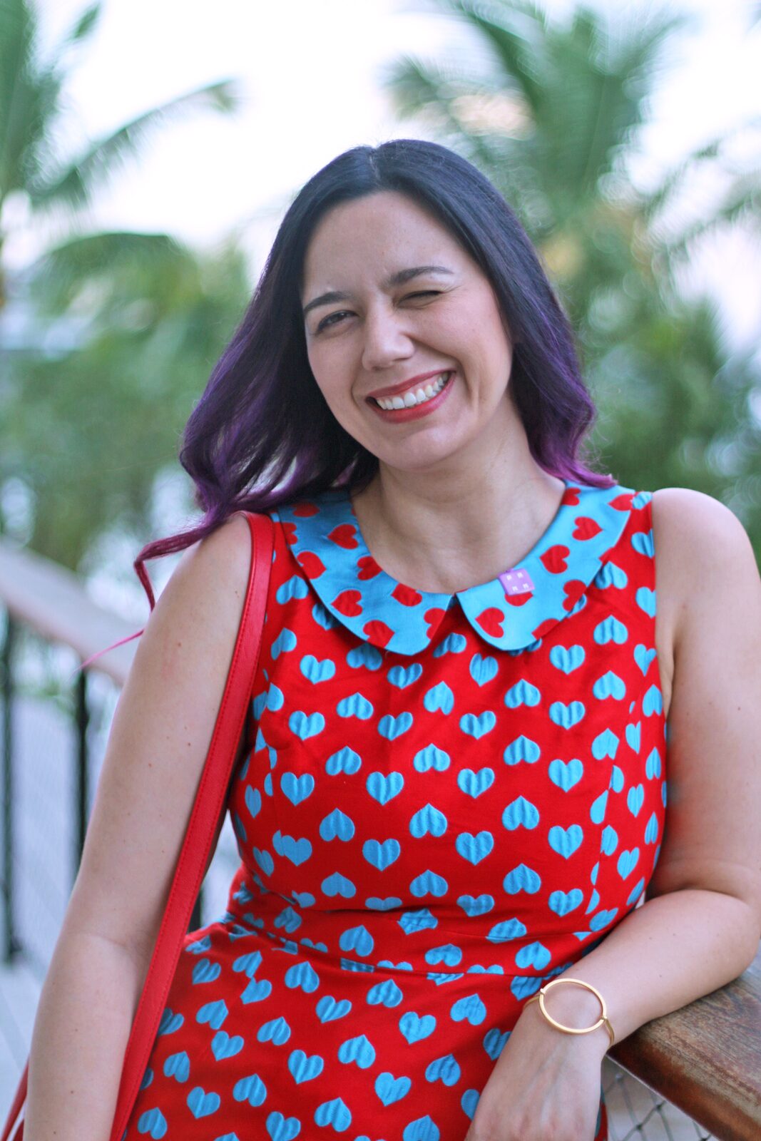 Heart Pattern Peter Pan Collar Dress perfect to wear to a Museum opening event