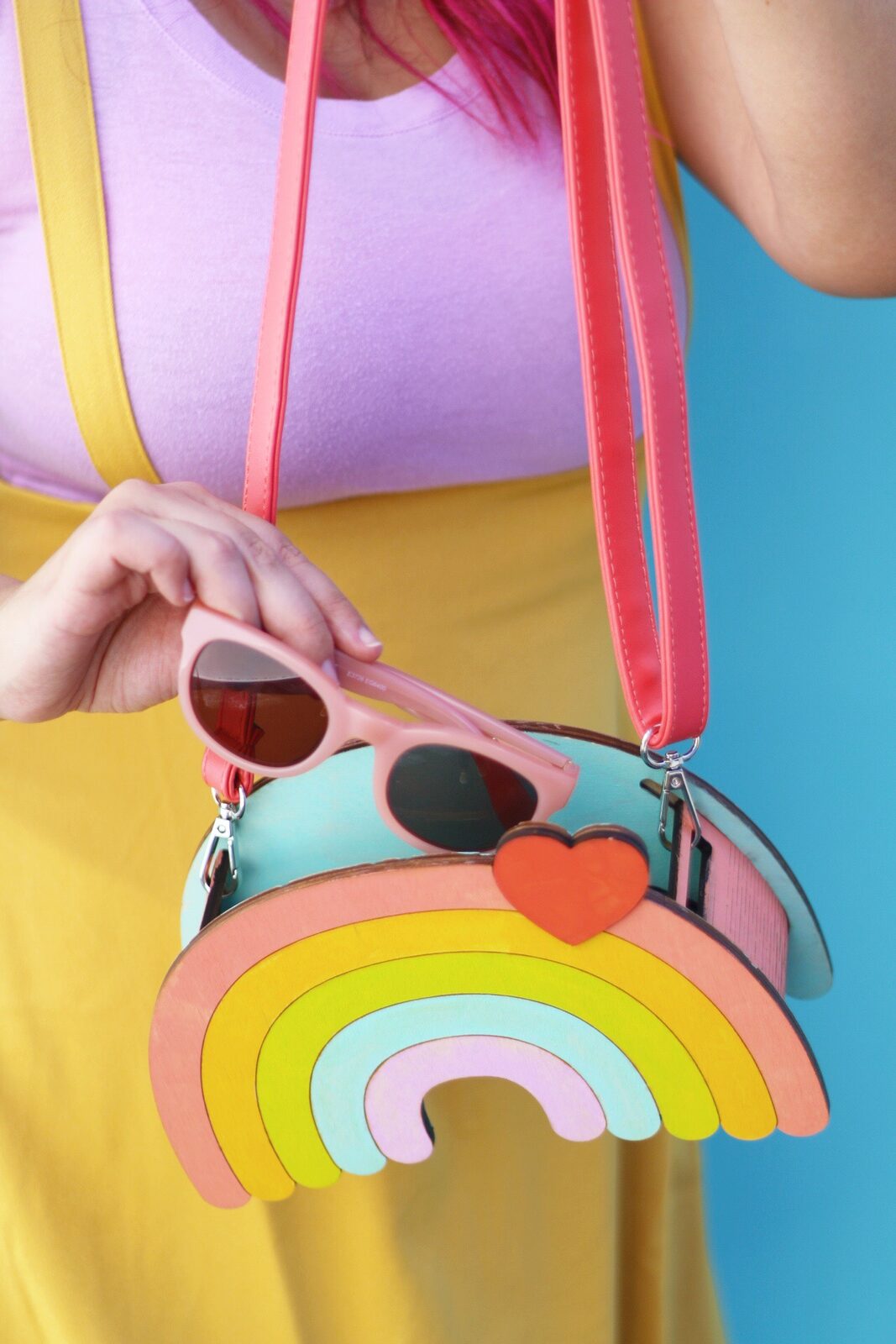 Cute Handmade Rainbow Purse by Dapper Animals