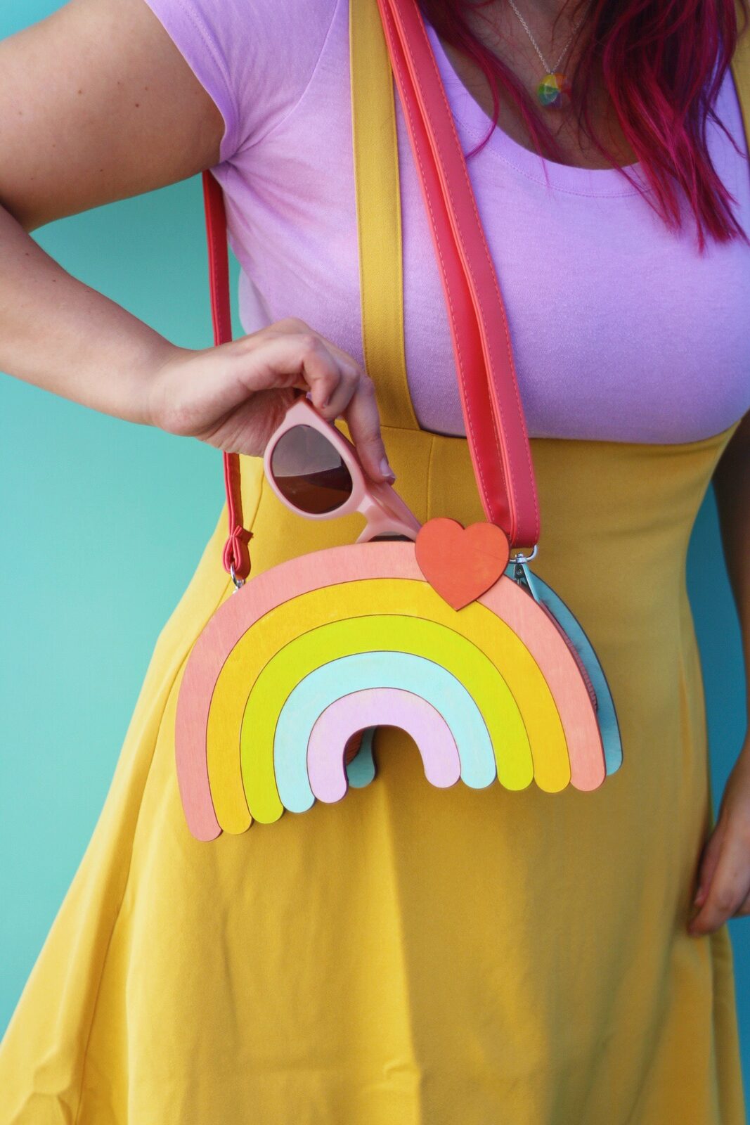 Cute Handmade Rainbow Purse by Dapper Animals