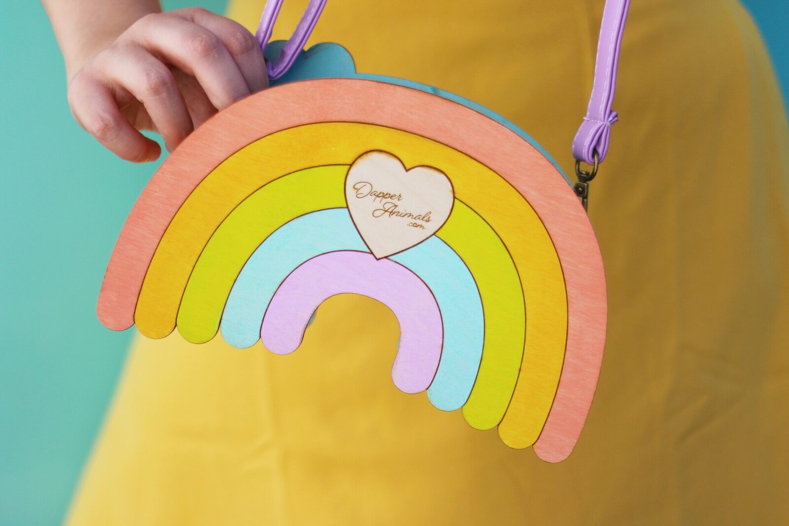 Cute Handmade Rainbow Purse by Dapper Animals