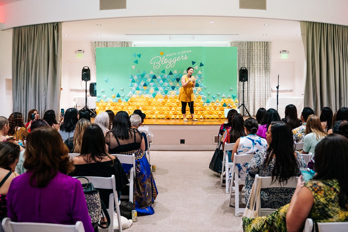 Origami Triangles Backdrop for stage and photos by Dapper Animals