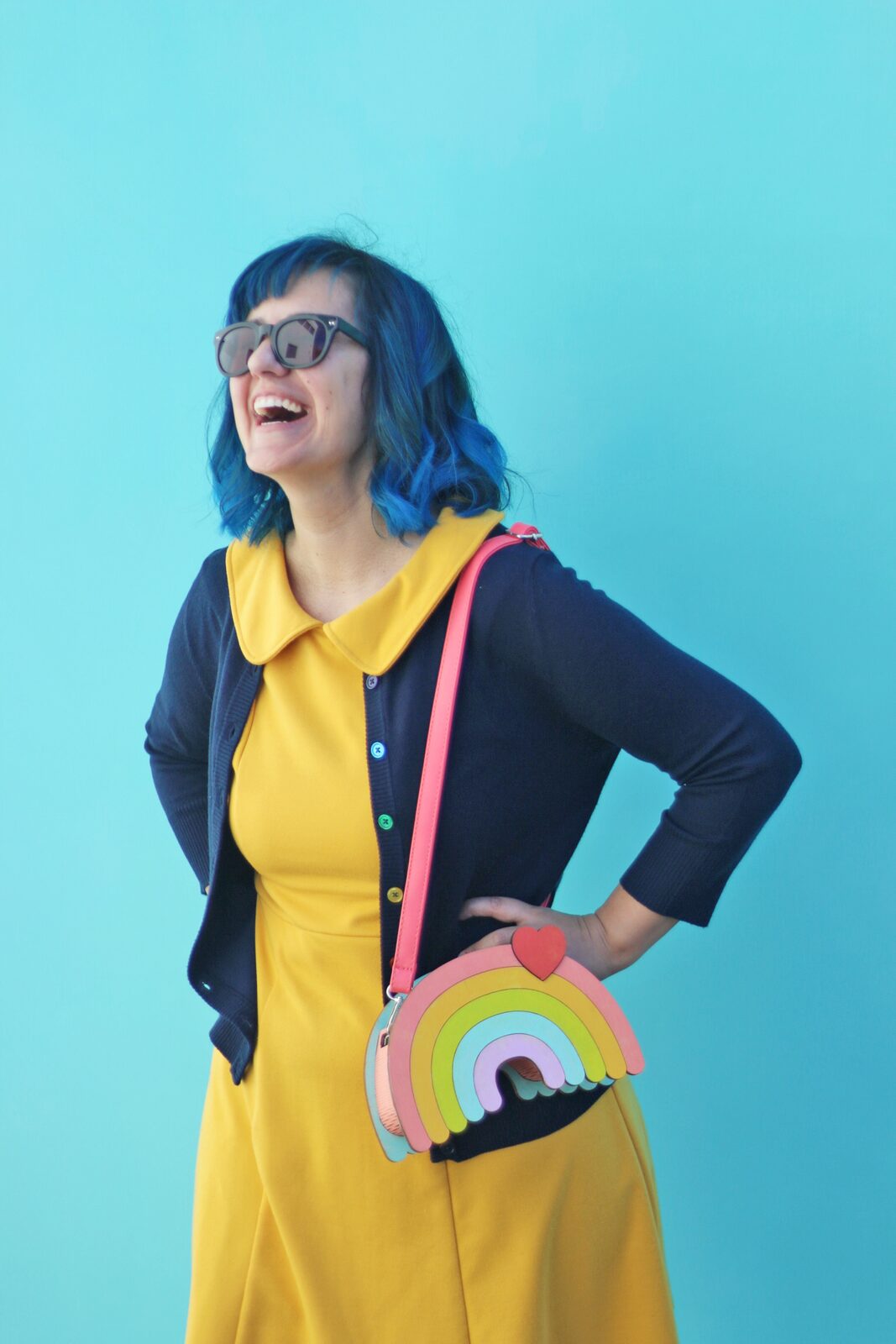 Cute Handmade Rainbow Purse by Dapper Animals