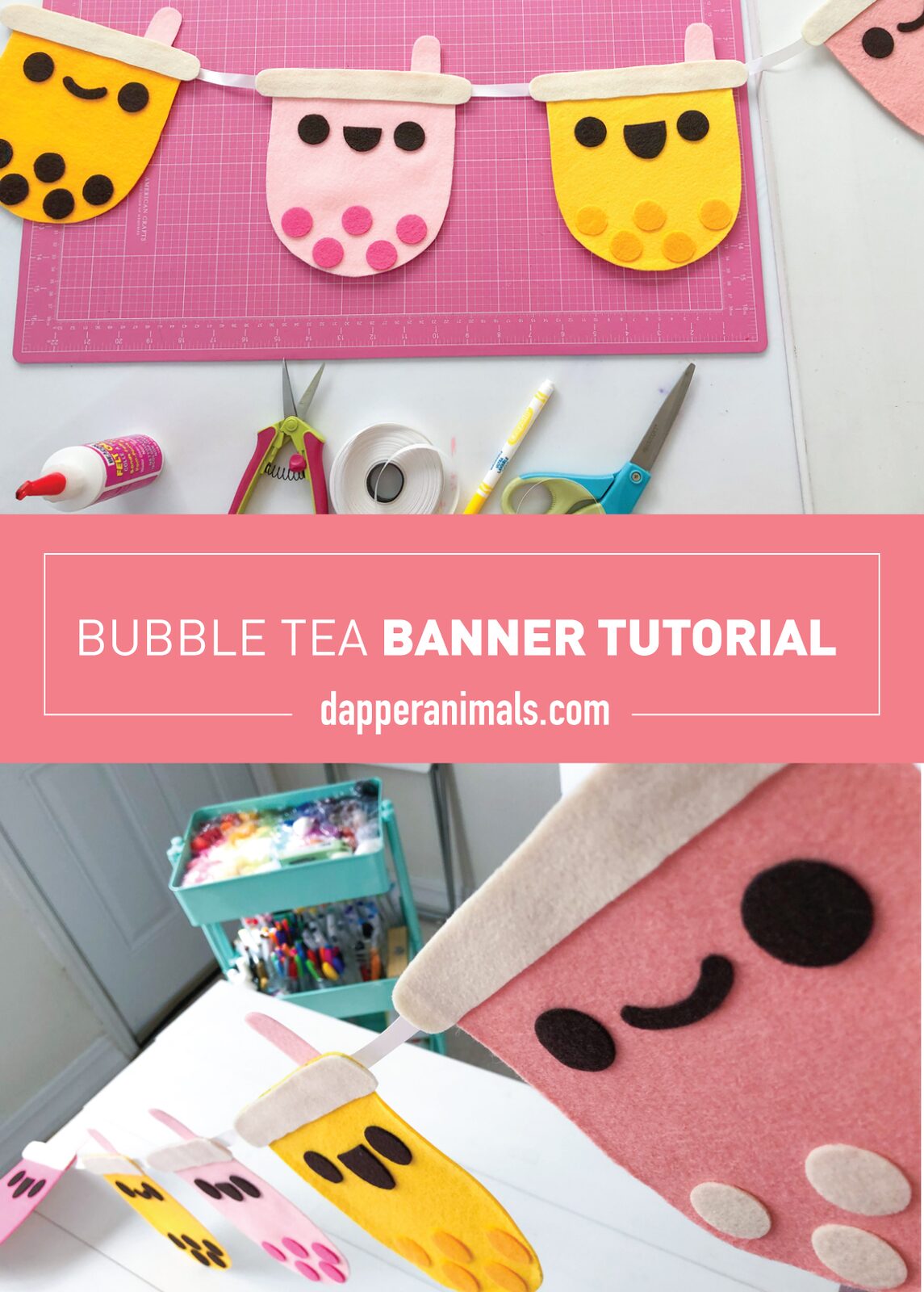 Bubble Tea Party Theme Banner