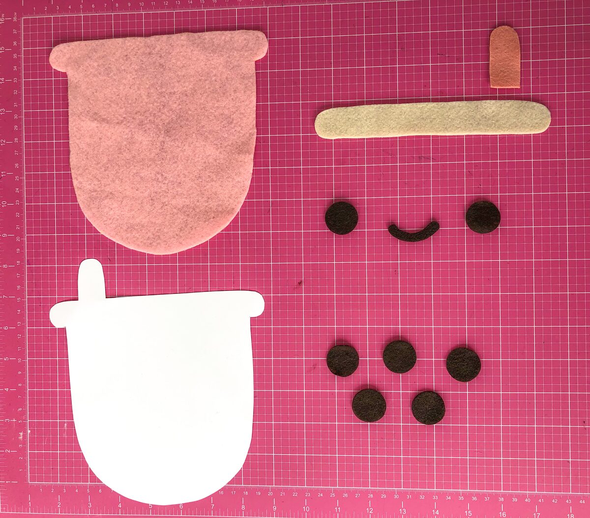 Felt Bubble Tea Banner Tutorial: Cut Felt Pattern Shapes