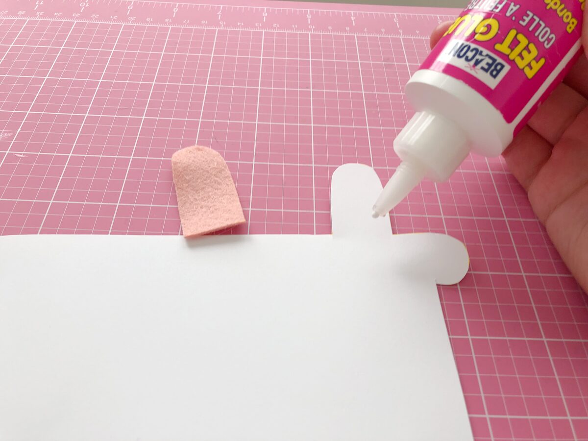 Felt Bubble Tea Banner Tutorial: Glue straw