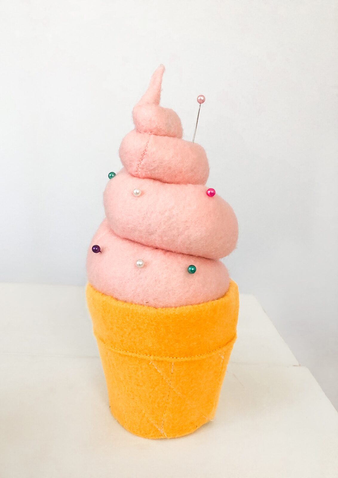 Felt Ice Cream Pin Cushion Tutorial