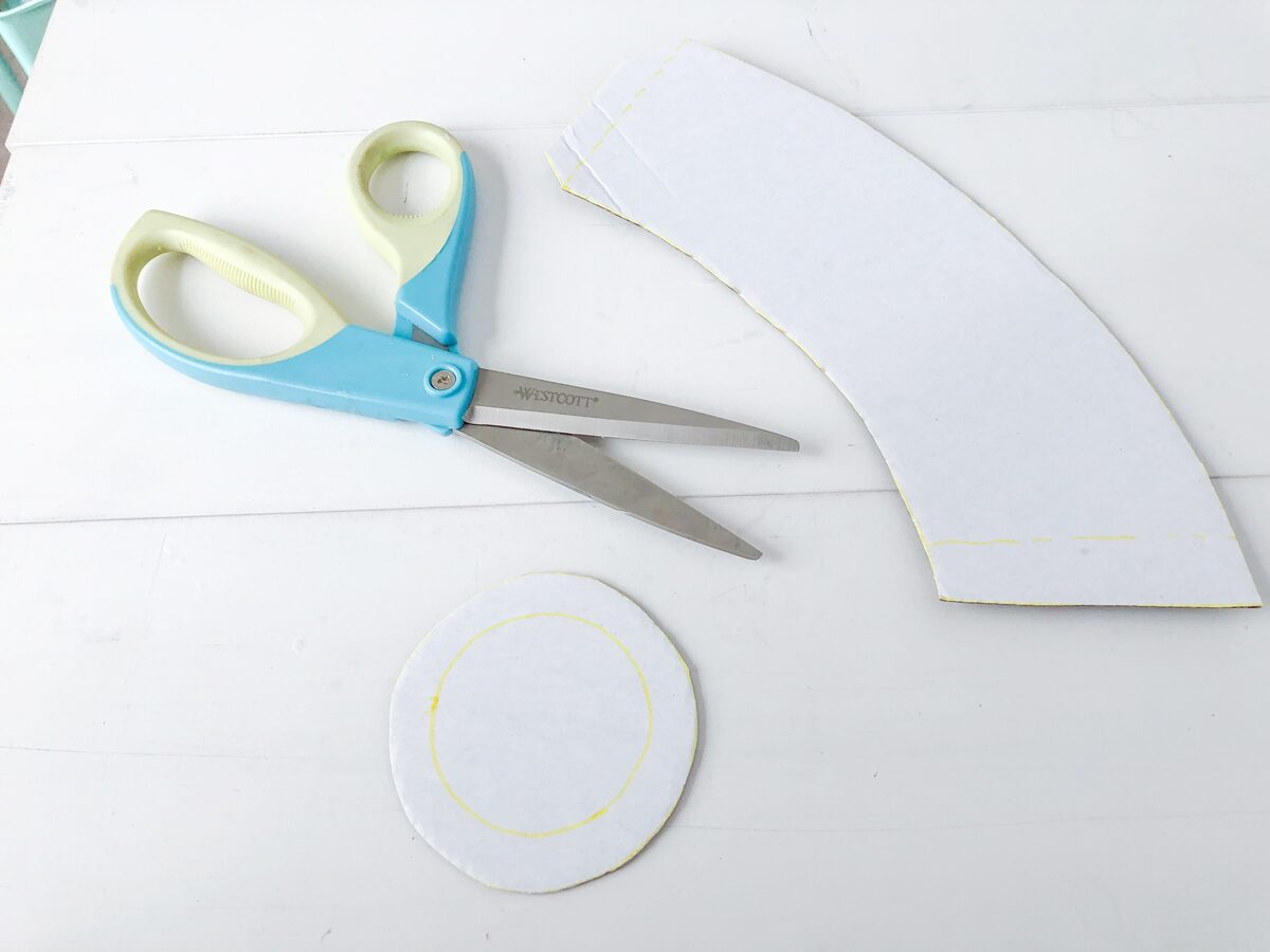 Felt Ice Cream Pin Cushion Tutorial cut cardboard